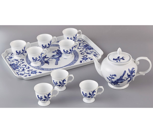 11頭薄胎花鳥(niǎo)茶具